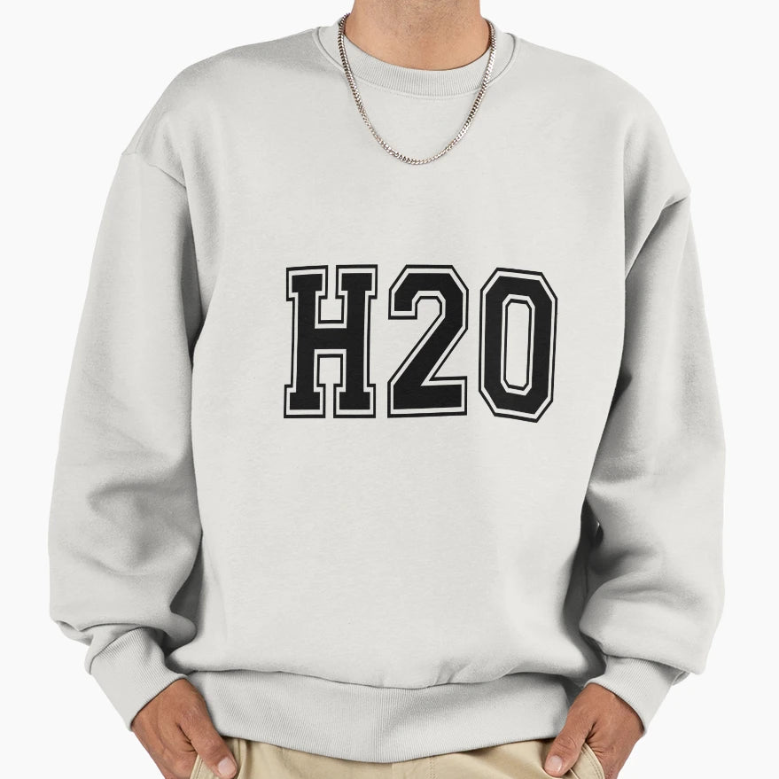 H2O Varsity Font Sweatshirt - Casual Everyday Wear Unisex - T-Shirt, Sweatshirt, Hoodie
