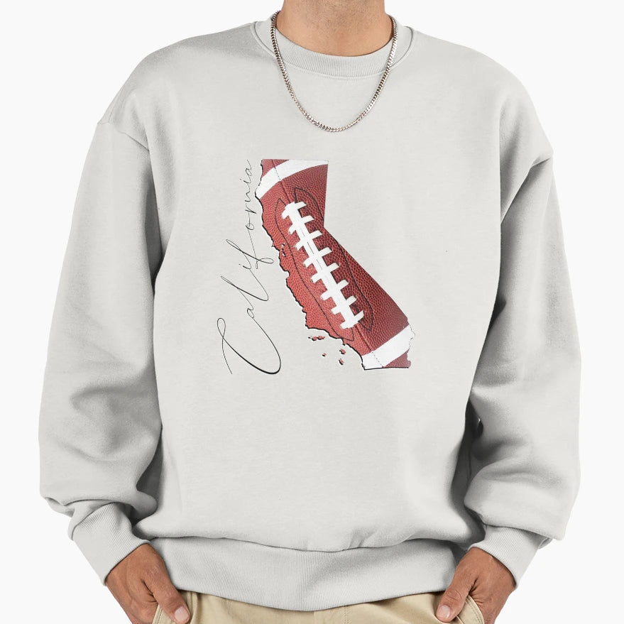California Usa Map Real Football Sweatshirt - Casual Everyday Wear Unisex - T-Shirt, Sweatshirt, Hoodie