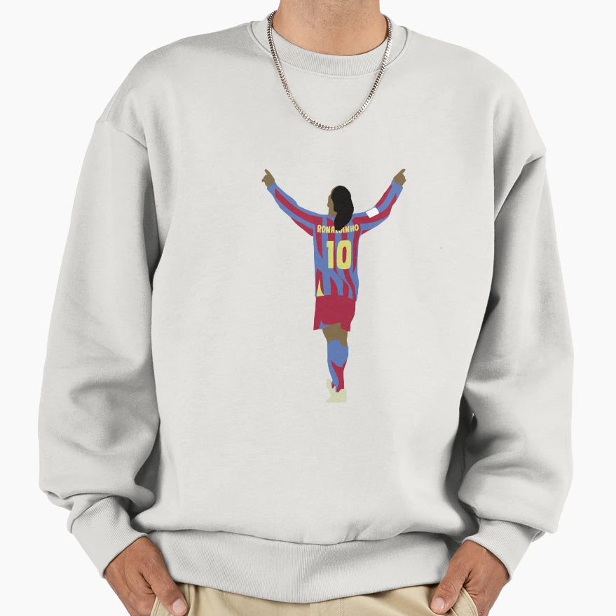Ronaldinho Fc Barcelona Sweatshirt - Graphic Print for Adults - T-Shirt, Sweatshirt, Hoodie