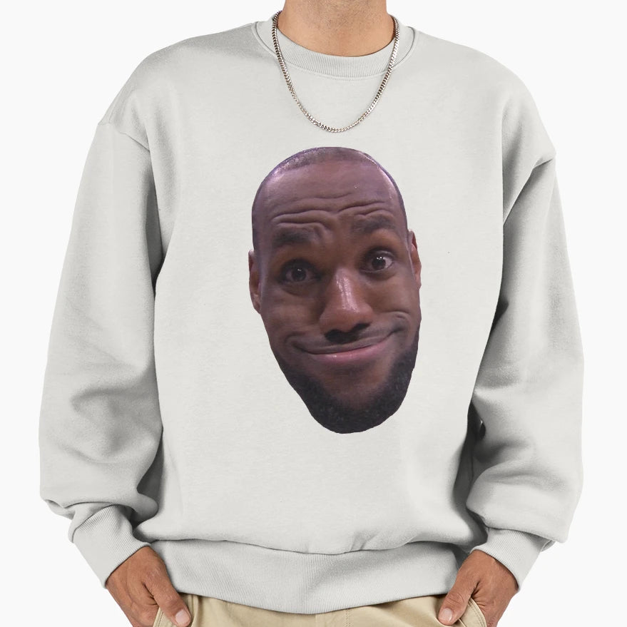 Lebron James Goofy Face Sweatshirt - Casual Everyday Wear Unisex - T-Shirt, Sweatshirt, Hoodie
