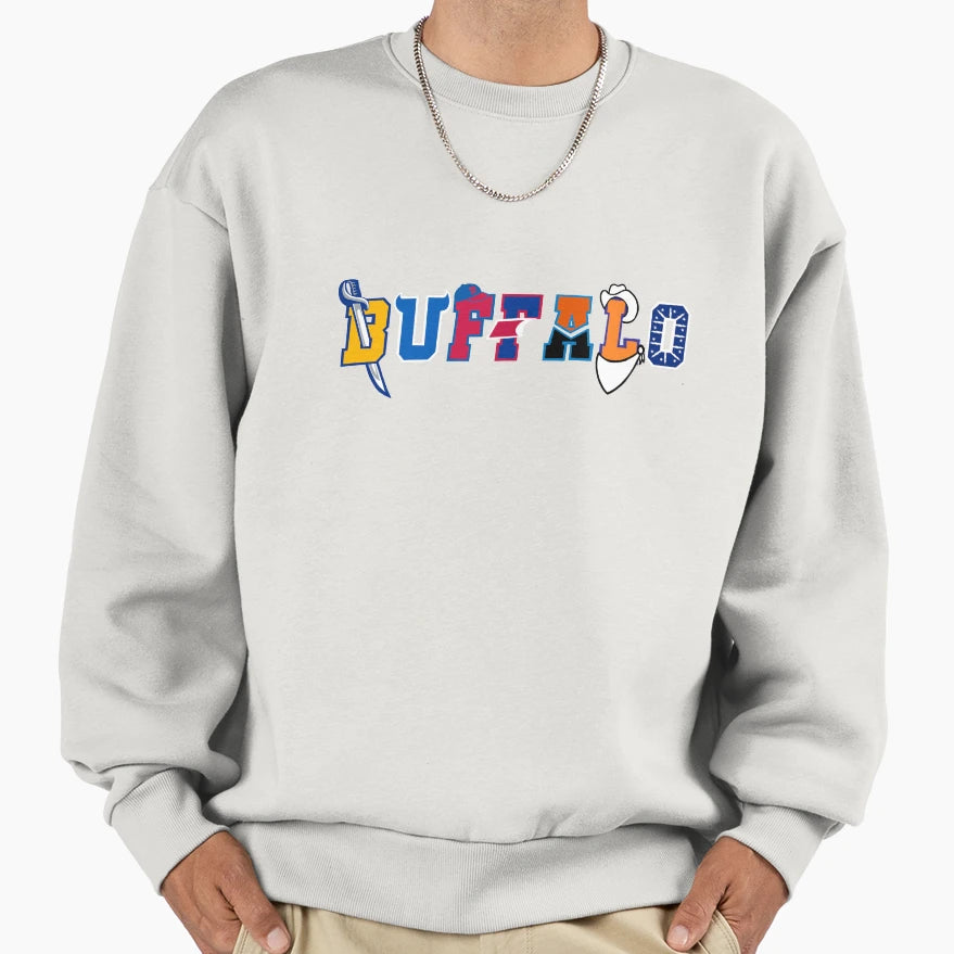 Buffalo Sports Word Mark Sweatshirt - Streetwear Style Men Women - T-Shirt, Sweatshirt, Hoodie