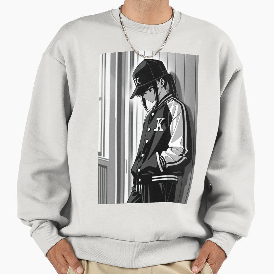 Black Varsity Jacket Snapback Sweatshirt - Novelty Apparel Men Women - T-Shirt, Sweatshirt, Hoodie