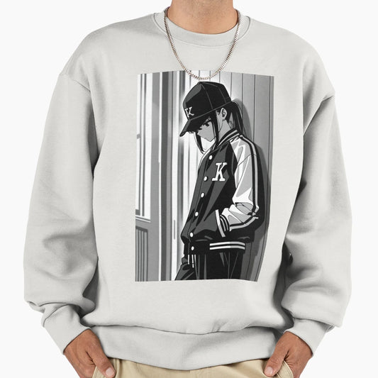 Black Varsity Jacket Snapback Sweatshirt - Novelty Apparel Men Women - T-Shirt, Sweatshirt, Hoodie