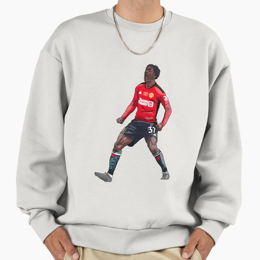 Kobbie Mainoo Manchester United Fa Sweatshirt - Unique Graphic for Adults - T-Shirt, Sweatshirt, Hoodie