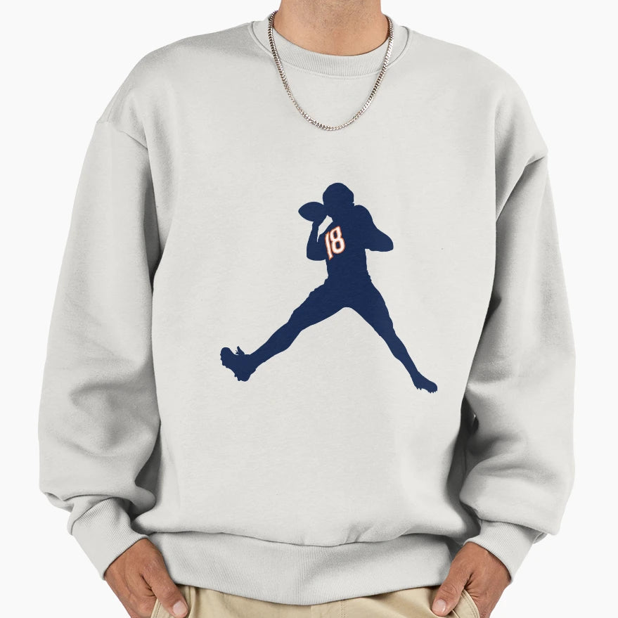 CW Navy Jumpman Logo Sweatshirt - Casual Everyday Wear Men Women - T-Shirt, Sweatshirt, Hoodie