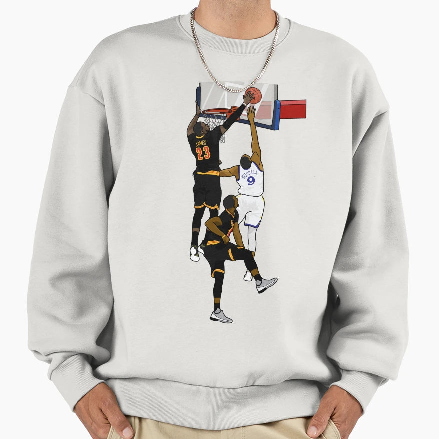 Lebron James Block Cartoon Sweatshirt - Casual Everyday Wear Unisex - T-Shirt, Sweatshirt, Hoodie