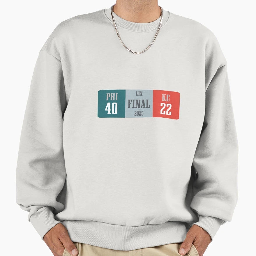 Final Score Super Bowl Lix Sweatshirt - Aesthetic Graphic Unisex - T-Shirt, Sweatshirt, Hoodie