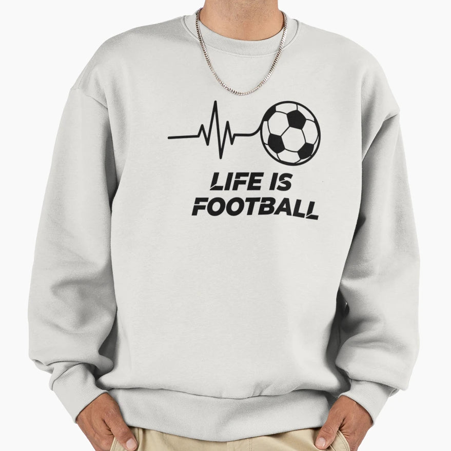 Football Heartbeat True Fans Sweatshirt - Minimalist Print Unisex - T-Shirt, Sweatshirt, Hoodie