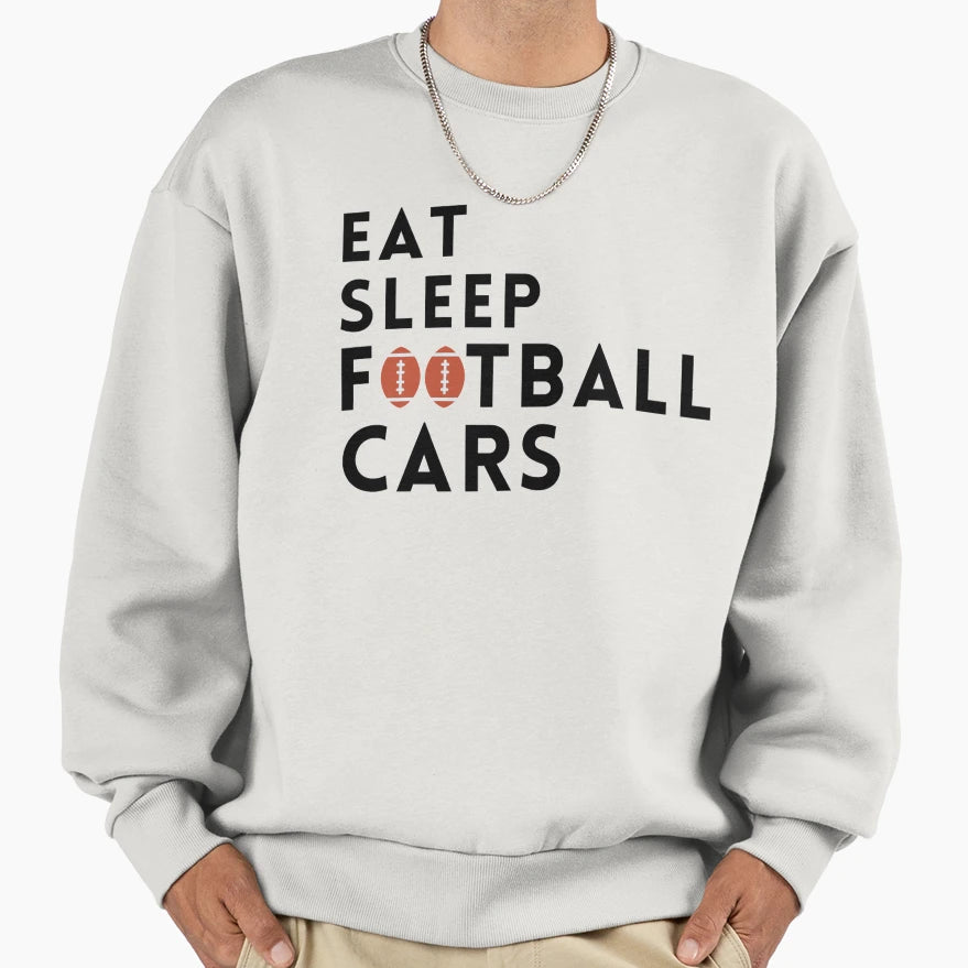 Eat Sleep Football Great Gift Sweatshirt - Minimalist Print Men Women - T-Shirt, Sweatshirt, Hoodie