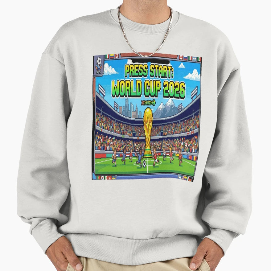 World Cup 2026 Game Press Start To Sweatshirt - Minimalist Print Unisex - T-Shirt, Sweatshirt, Hoodie