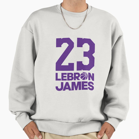23 Lebron James Purple Sweatshirt - Unique Graphic for Adults - T-Shirt, Sweatshirt, Hoodie
