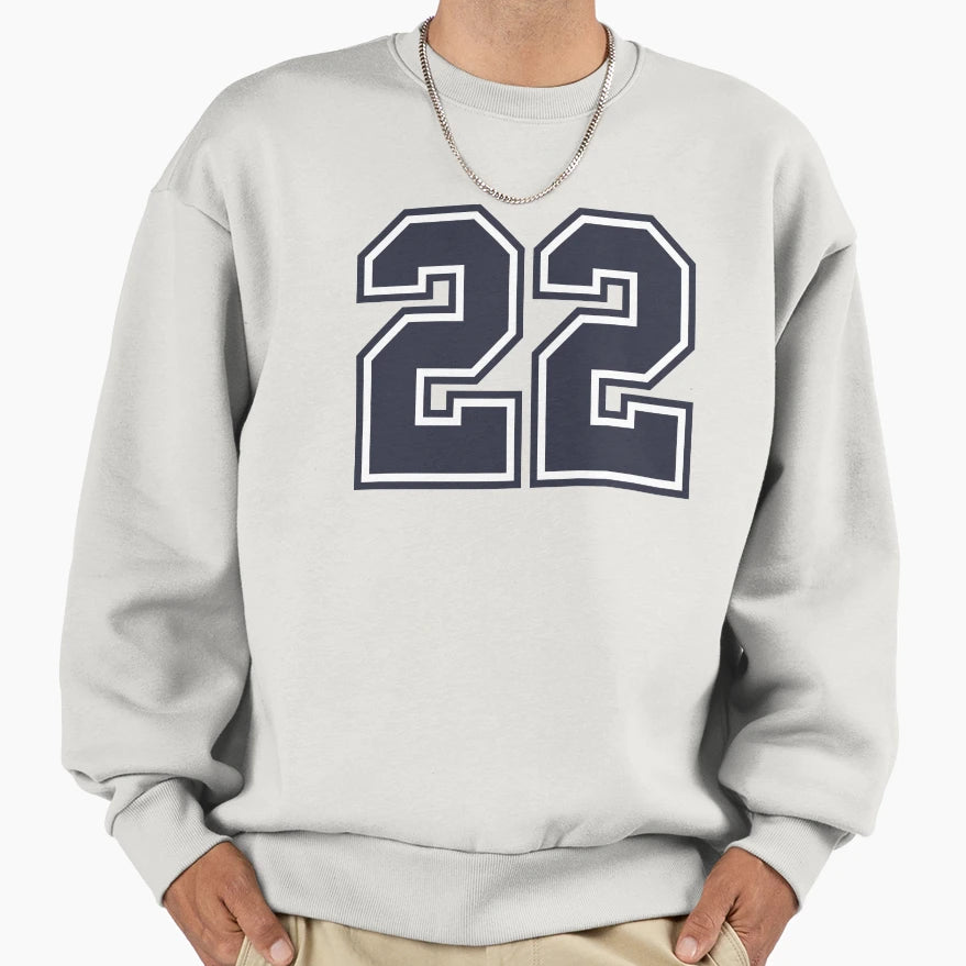 22 Sports Number Twenty Two Sweatshirt - Custom Art Print Men Women - T-Shirt, Sweatshirt, Hoodie