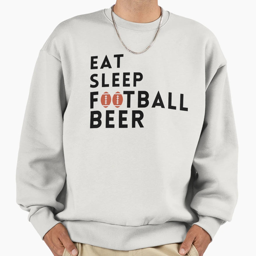 Eat Sleep Football Great Gift Sweatshirt - Trendy Graphic Men Women - T-Shirt, Sweatshirt, Hoodie