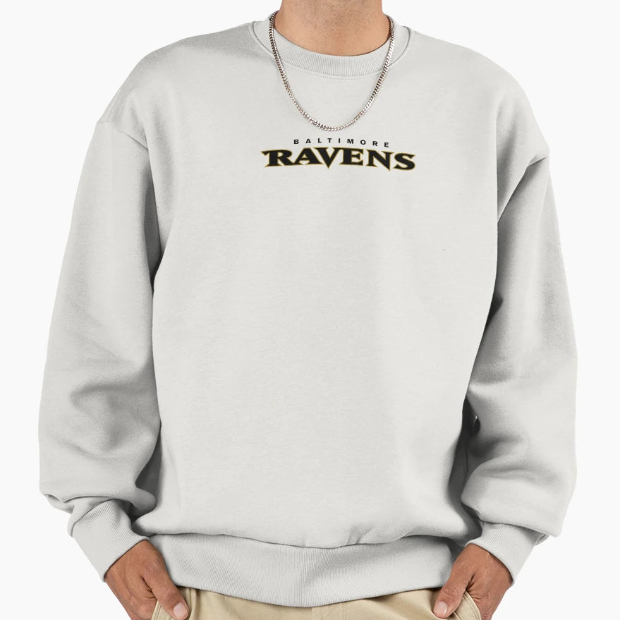 Ravens Wordmark Sweatshirt - Aesthetic Graphic for Adults - T-Shirt, Sweatshirt, Hoodie