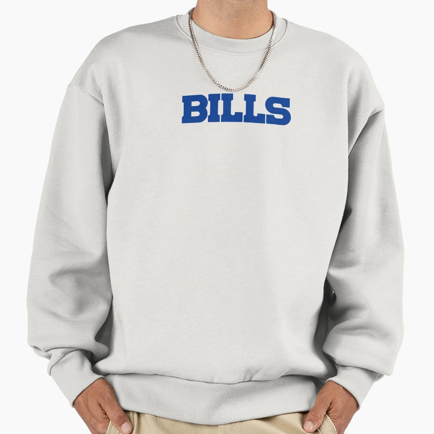 Bills Wordmark Sweatshirt - Novelty Apparel Unisex - T-Shirt, Sweatshirt, Hoodie