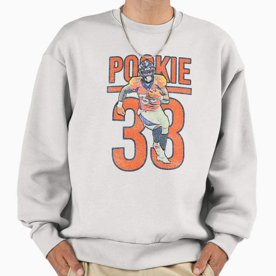 Javonte Williams Number Faded Sweatshirt - Streetwear Style Men Women - T-Shirt, Sweatshirt, Hoodie