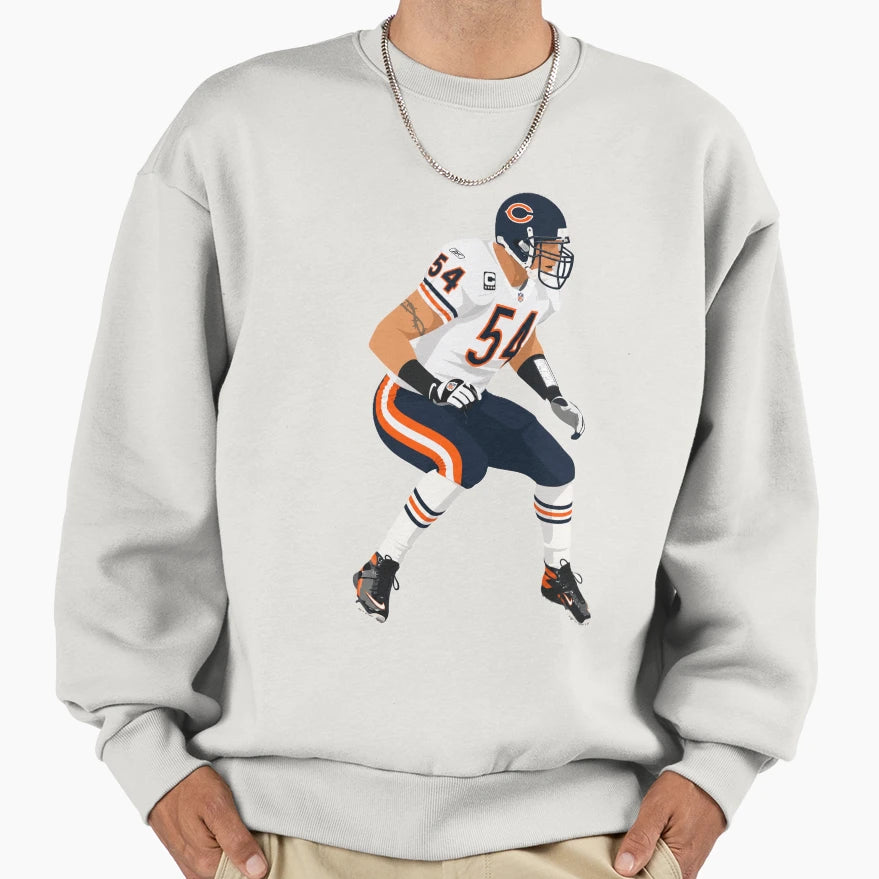 Brian Urlacher Sweatshirt - Aesthetic Graphic for Adults - T-Shirt, Sweatshirt, Hoodie