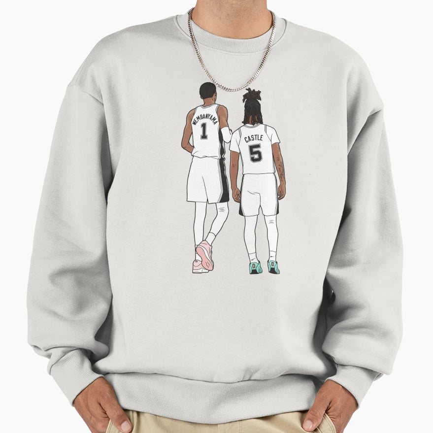Victor Wembanyama And Stephon Castle Sweatshirt - Minimalist Print Unisex - T-Shirt, Sweatshirt, Hoodie