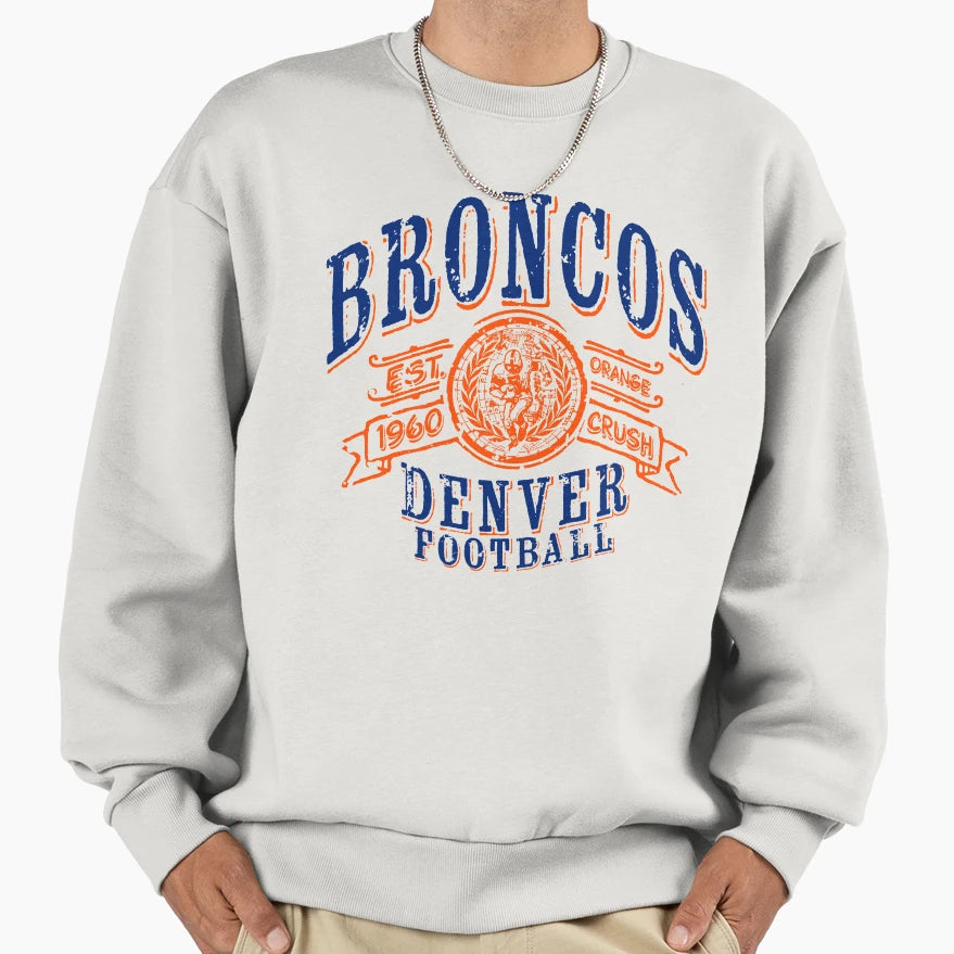 Broncos Football Sweatshirt - Aesthetic Graphic Men Women - T-Shirt, Sweatshirt, Hoodie
