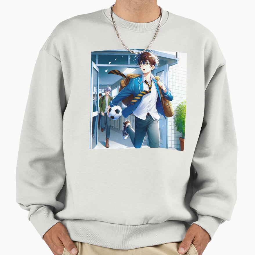 Anime Football Lovers Sweatshirt - Graphic Print for Adults - T-Shirt, Sweatshirt, Hoodie