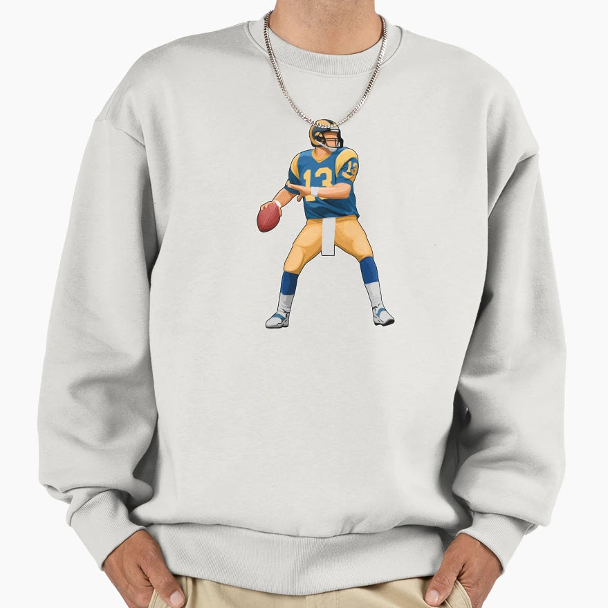 Kurt Warner 13 Drop Back Legends Sweatshirt - Aesthetic Graphic for Adults - T-Shirt, Sweatshirt, Hoodie