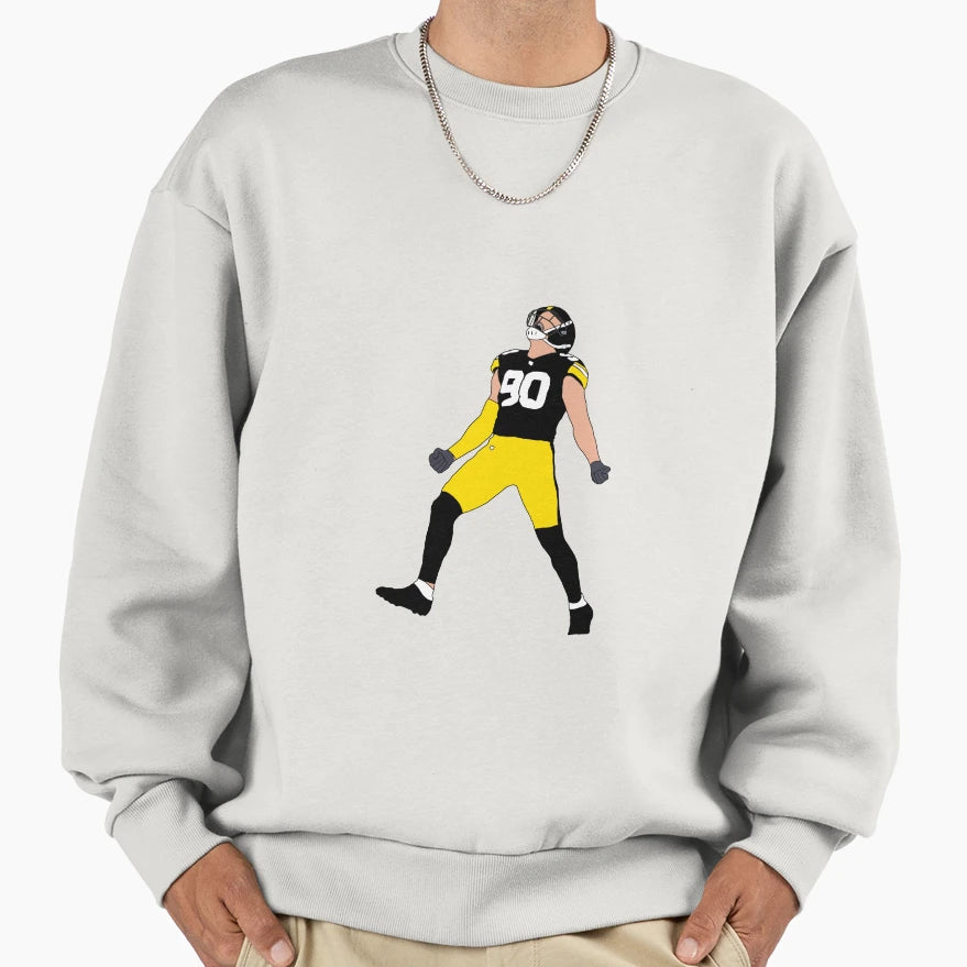Pittsburgh Steelers Tj Watt Sweatshirt - Casual Everyday Wear for Adults - T-Shirt, Sweatshirt, Hoodie