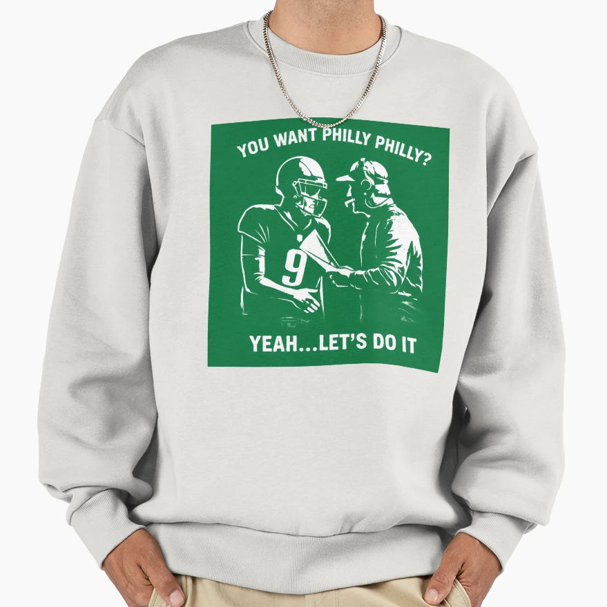 Philly Special White Sweatshirt - Minimalist Print Unisex - T-Shirt, Sweatshirt, Hoodie