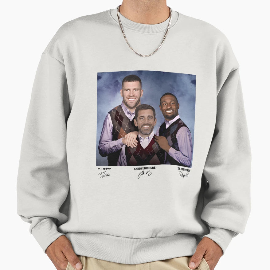 AR Dk Metcalf T J Watt Football Sweatshirt - Aesthetic Graphic for Adults - T-Shirt, Sweatshirt, Hoodie