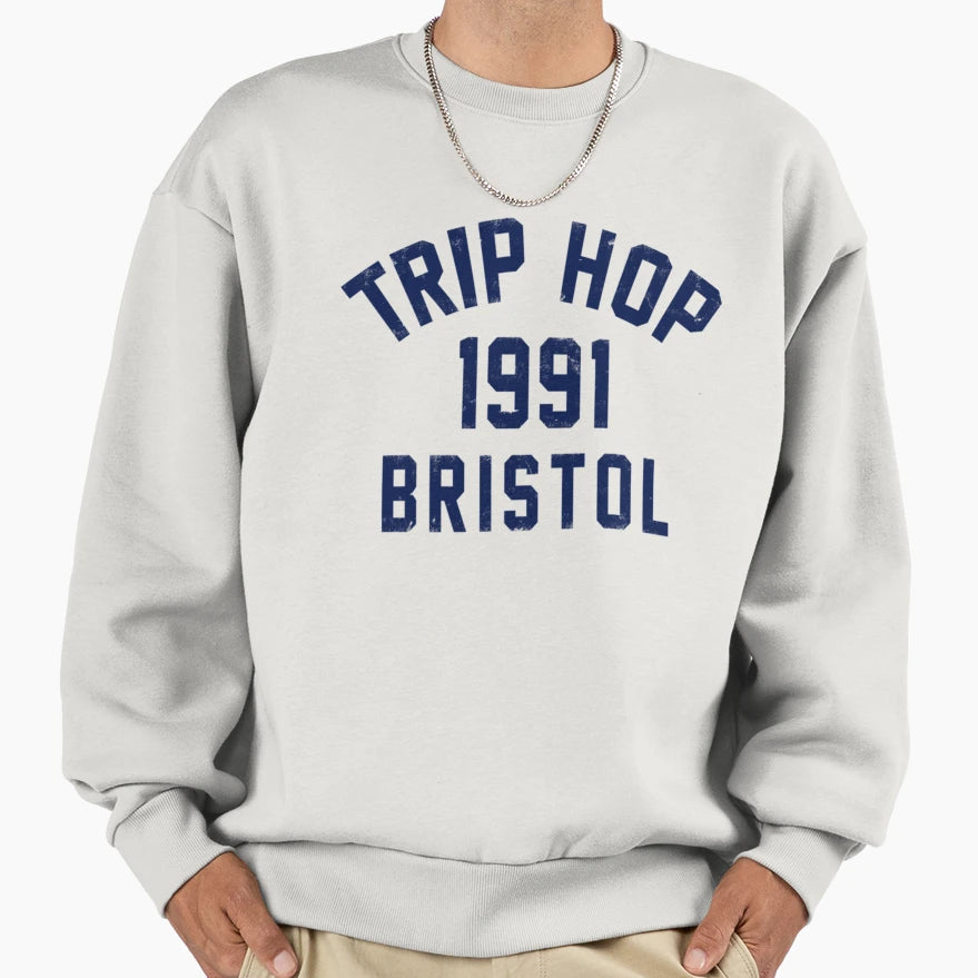 Trip Hop Baseball Sleeve Sweatshirt - Aesthetic Graphic Men Women - T-Shirt, Sweatshirt, Hoodie