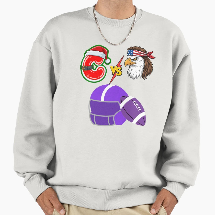 Epic Football Matchup Player Sweatshirt - Casual Everyday Wear Men Women - T-Shirt, Sweatshirt, Hoodie