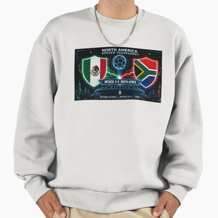 Mexico Vs South Africa Soccer Match Sweatshirt - Custom Art Print Unisex - T-Shirt, Sweatshirt, Hoodie