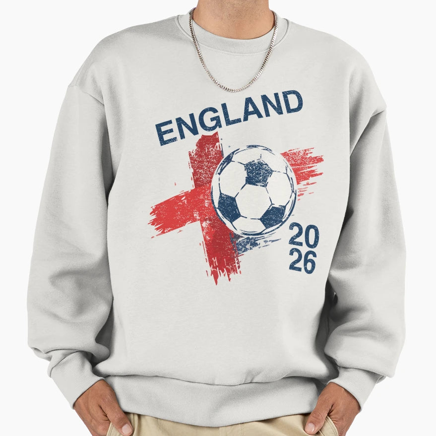 England Football Fan 2026 English Flag T-Shirt - Streetwear Style Unisex - T-Shirt, Sweatshirt, Hoodie
