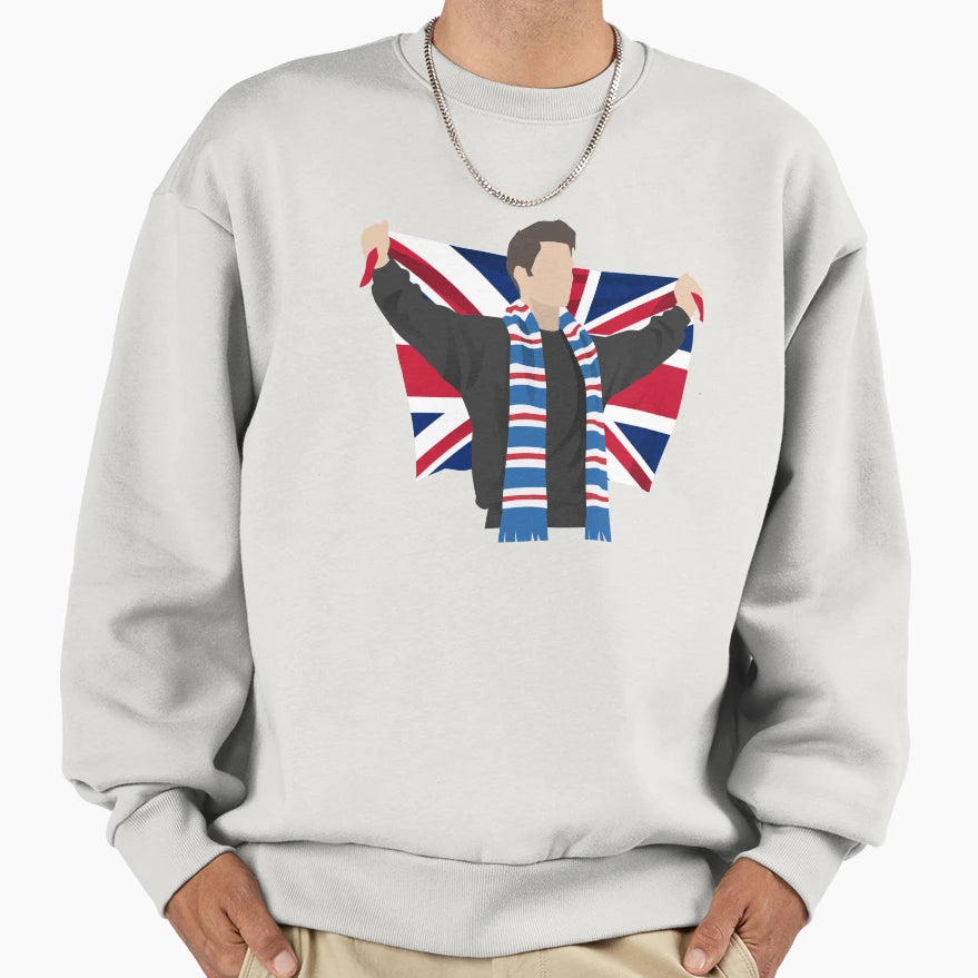 Rangers Ultras Uk Flag Sweatshirt - Casual Everyday Wear Unisex - T-Shirt, Sweatshirt, Hoodie