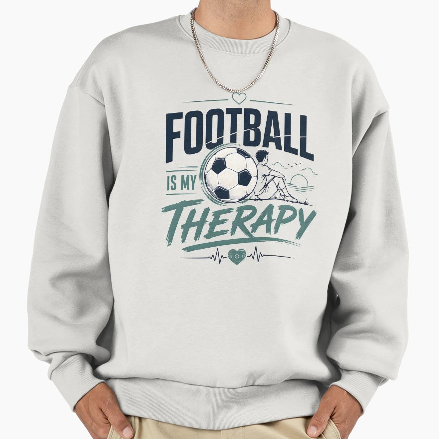 Football Therapy Sports Therapy Sweatshirt - Trendy Graphic Unisex - T-Shirt, Sweatshirt, Hoodie