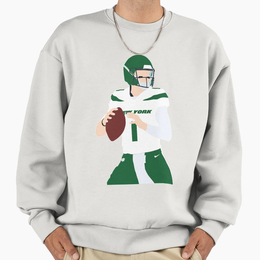 Zach Wilson Jets Sweatshirt - Custom Art Print Men Women - T-Shirt, Sweatshirt, Hoodie