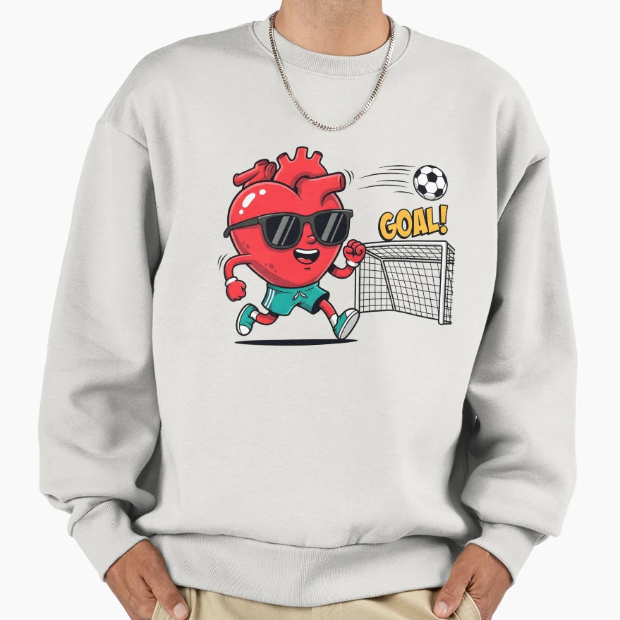 Heart Valentines Day Soccer Sweatshirt - Minimalist Print Unisex - T-Shirt, Sweatshirt, Hoodie