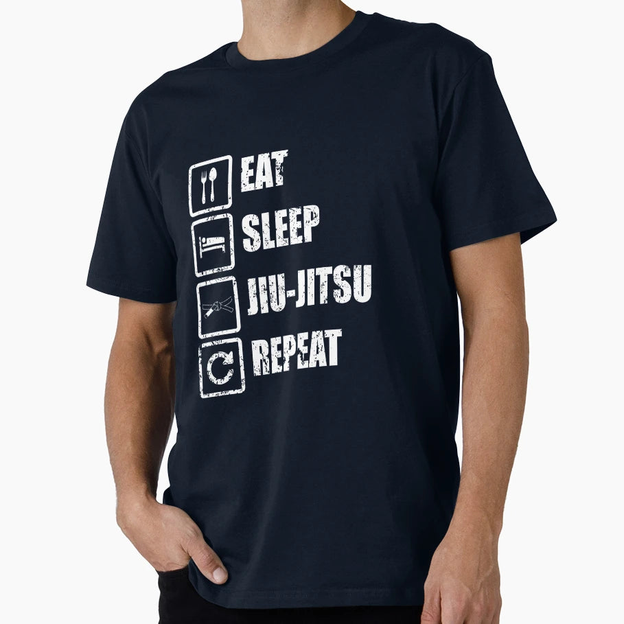 Bjj Brazilian Jiu Jitsu Eat Sleep T-Shirt - Streetwear Style for Adults - T-Shirt, Sweatshirt, Hoodie