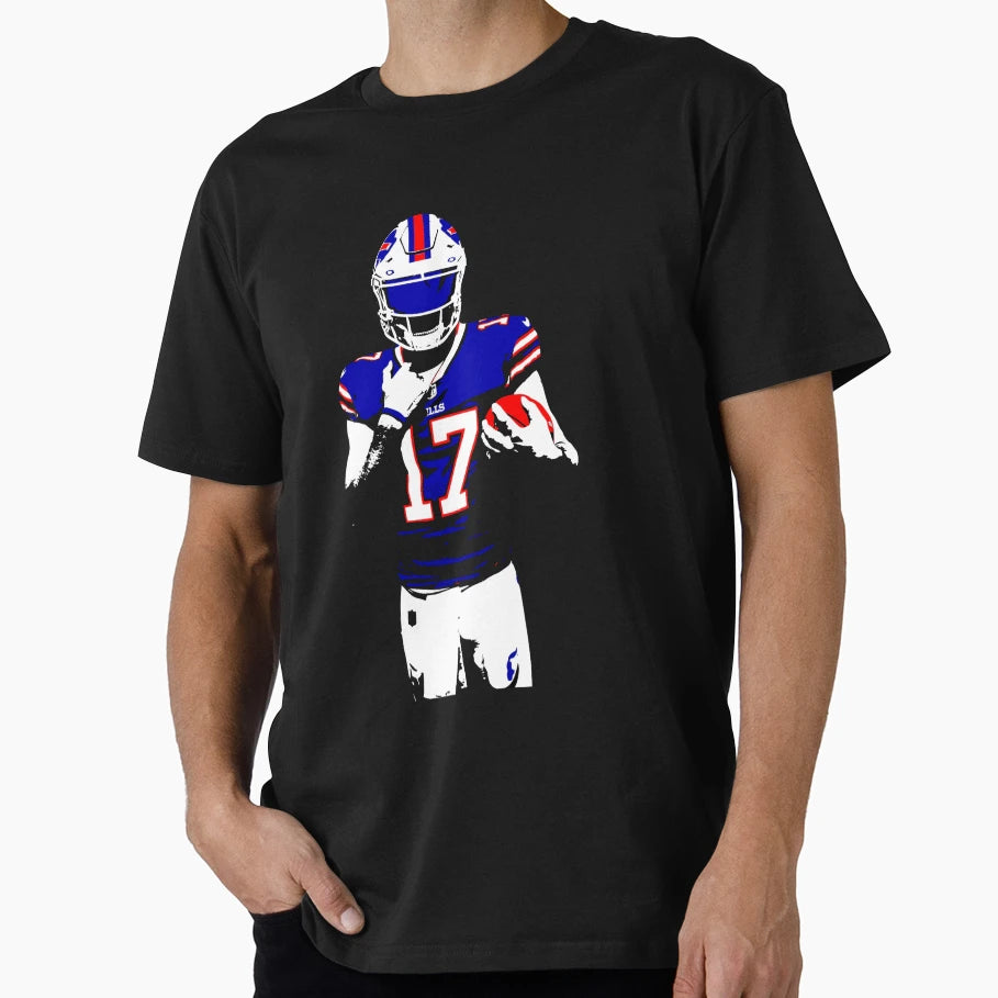 JA 17 Buffalo Football Stencil Tribute T-Shirt - Streetwear Style Unisex - T-Shirt, Sweatshirt, Hoodie