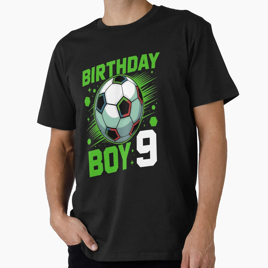 9Th Birthday 9 Years Old Soccer Lover T-Shirt - Unique Graphic Unisex - T-Shirt, Sweatshirt, Hoodie