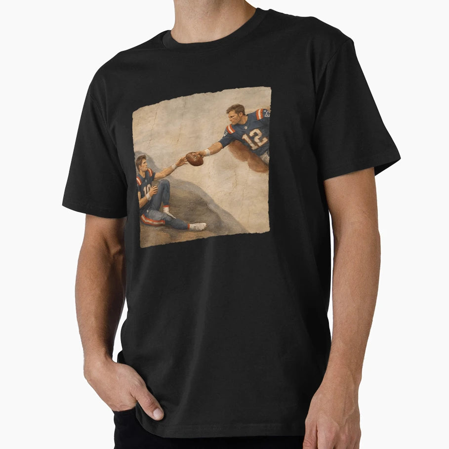 Funny New England Qb Brady And Maye T-Shirt - Minimalist Print Men Women - T-Shirt, Sweatshirt, Hoodie