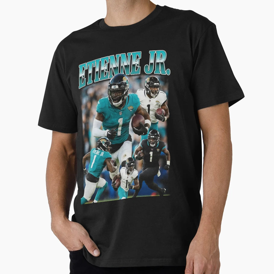 Travis Etienne Jr Jacksonville T-Shirt - Fun Novelty Design for Adults - T-Shirt, Sweatshirt, Hoodie