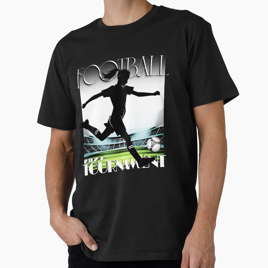 Womens Football 2027 Tournament Girl Silhouette by - Adult & Kids T-Shirts, Sweatshirts & Hoodies apparel design preview 1