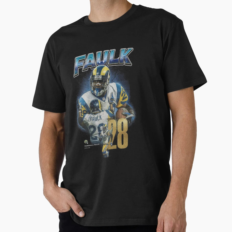 Marshall Faulk Rams T-Shirt - Streetwear Style for Adults - T-Shirt, Sweatshirt, Hoodie