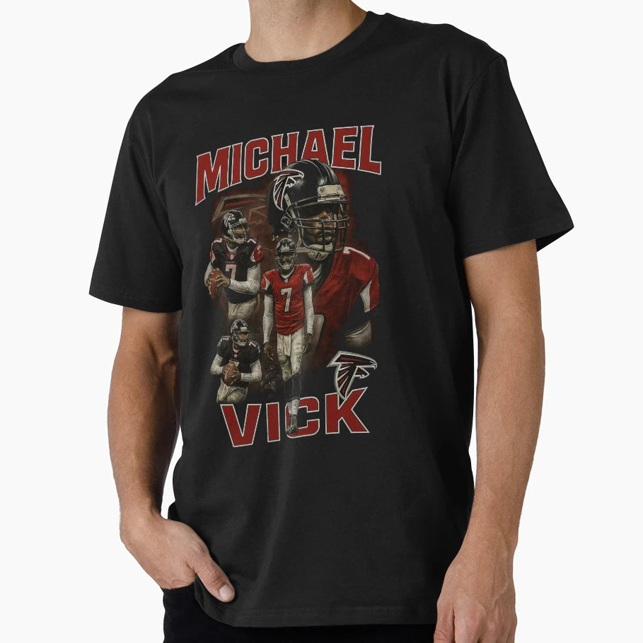 Michael Vick Atlanta Football T-Shirt - Casual Everyday Wear for Adults - T-Shirt, Sweatshirt, Hoodie