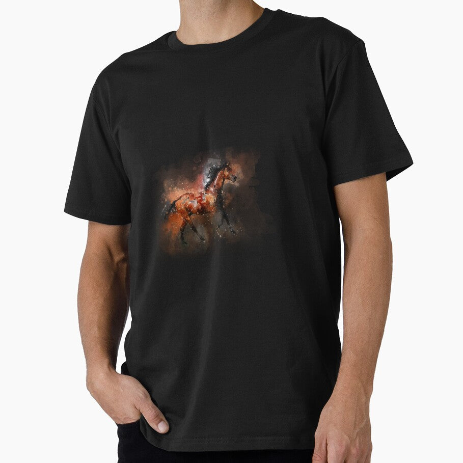 Water color brown horse Portrait by test26 - Adult & Kids T-Shirts, Sweatshirts & Hoodies apparel design preview 1