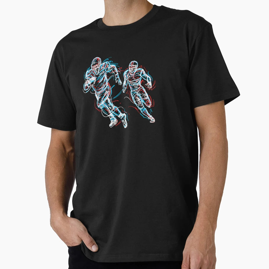 American Football Scribble Art T-Shirt - Custom Art Print Unisex - T-Shirt, Sweatshirt, Hoodie