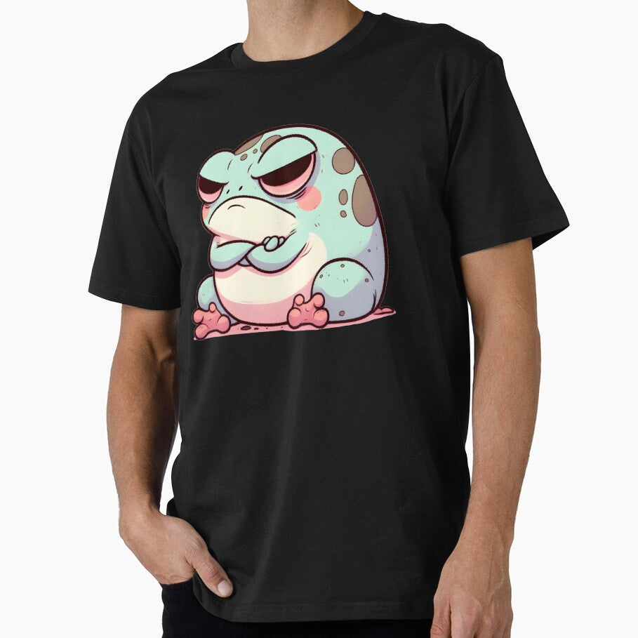 Grumpy frog by Anna Halasek - Adult & Kids T-Shirts, Sweatshirts & Hoodies apparel design preview 1