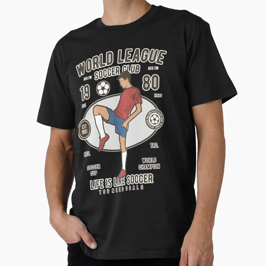 Life is Like Soccer, Vintage Design by Sunnyhova - Adult & Kids T-Shirts, Sweatshirts & Hoodies apparel design preview 1