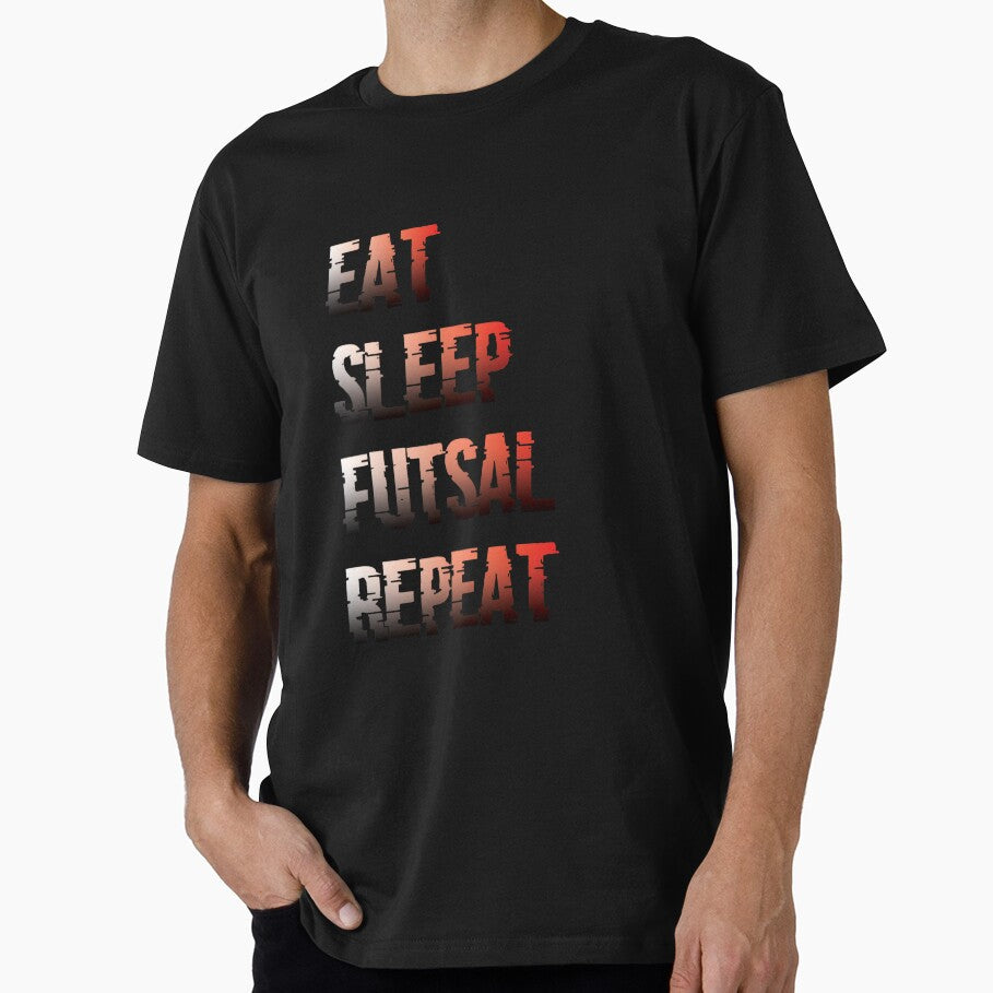 Eat Sleep Futsal Repeat Funny Player Gift Idea by - Adult & Kids T-Shirts, Sweatshirts & Hoodies apparel design preview 1