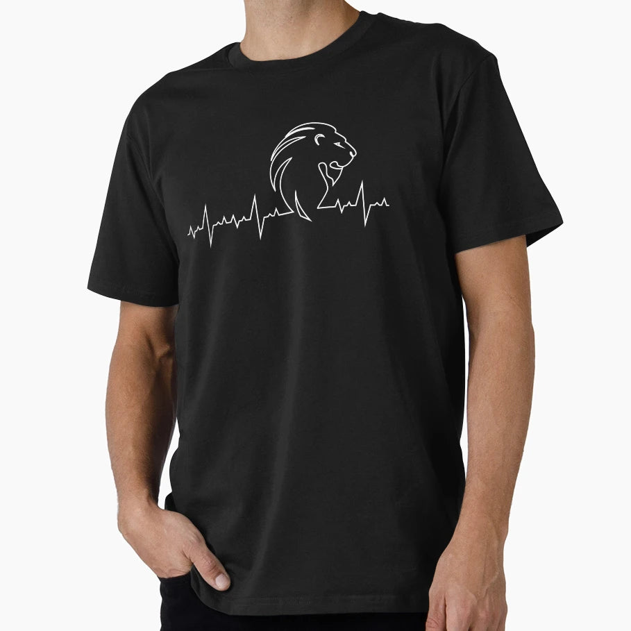I Am Leo Lion Heartbeat Zodiac Astrology T-Shirt - Custom Art Print Unisex - T-Shirt, Sweatshirt, Hoodie